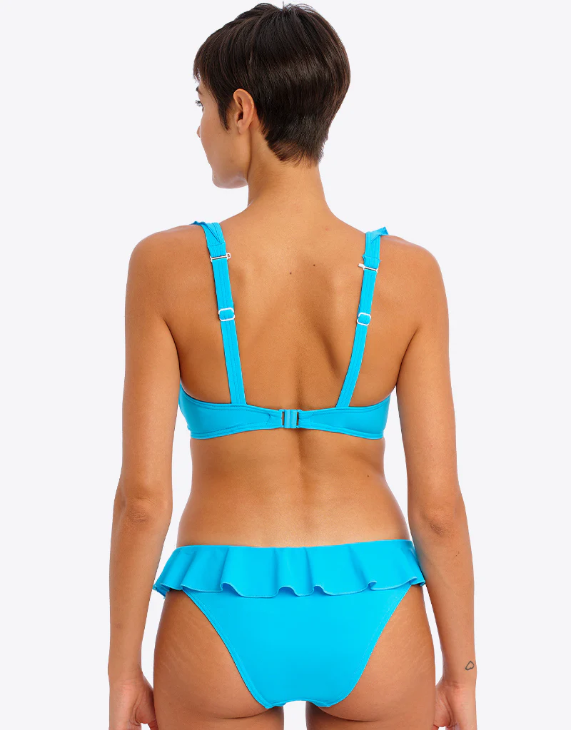 Freya Jewel Cove High Apex Plunge Bikini Top Plain Turquoise - Image 5