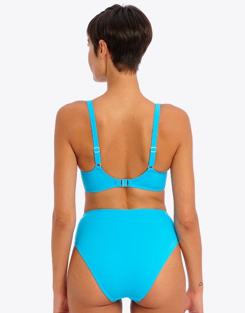 Freya Jewel Cove Sweetheart Bikini Top Plain Turquoise - Image 5