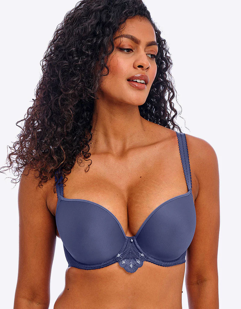 Freya Loveland Moulded Plunge T-Shirt Bra Boudoir Dusk Blue - Image 3