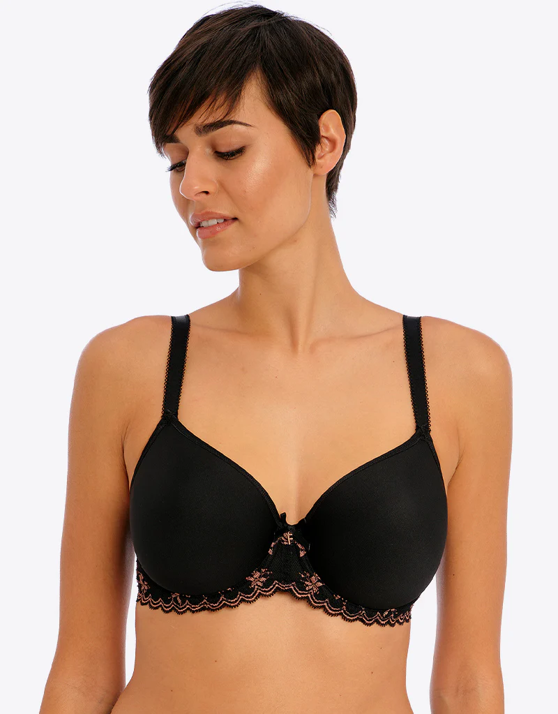 Freya Offbeat Decadence Moulded Spacer Bra Black - Image 2