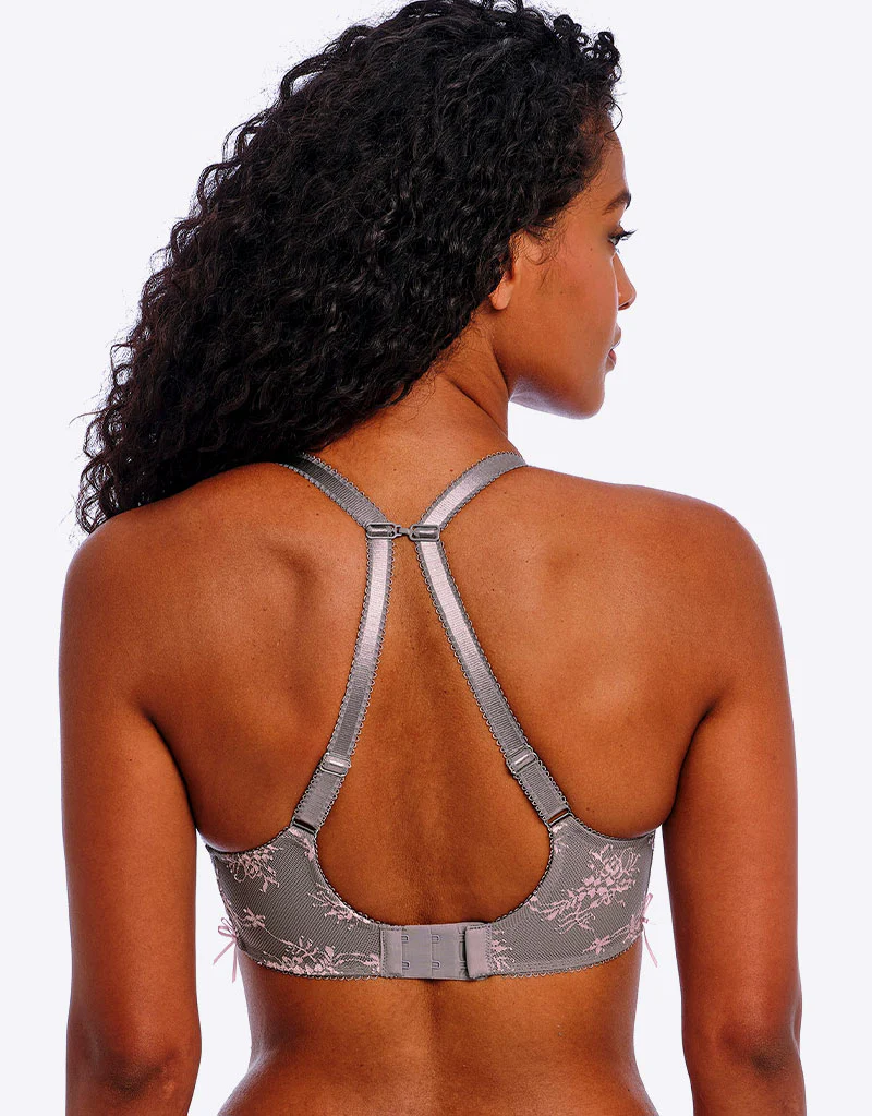 Freya Offbeat Decadence Side Support Bra Grey/Pink - Image 5