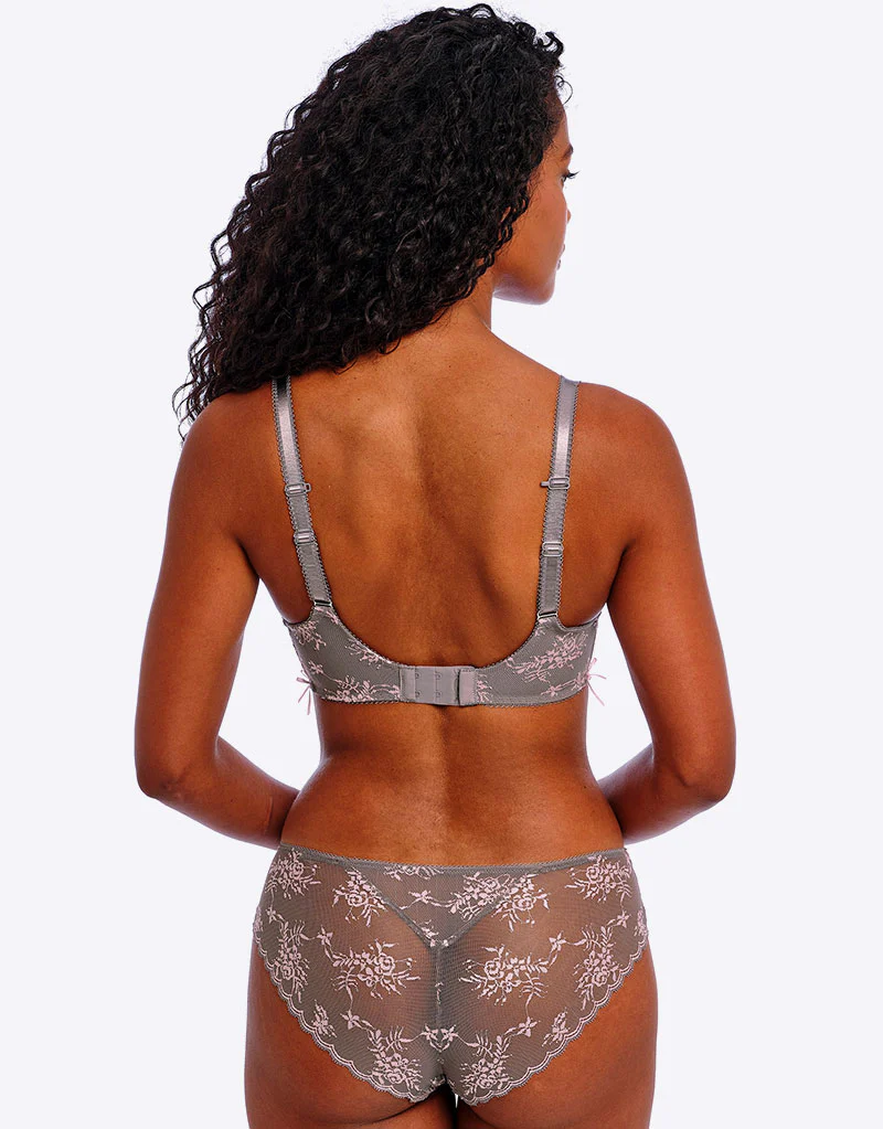 Freya Offbeat Decadence Side Support Bra Grey/Pink - Image 6