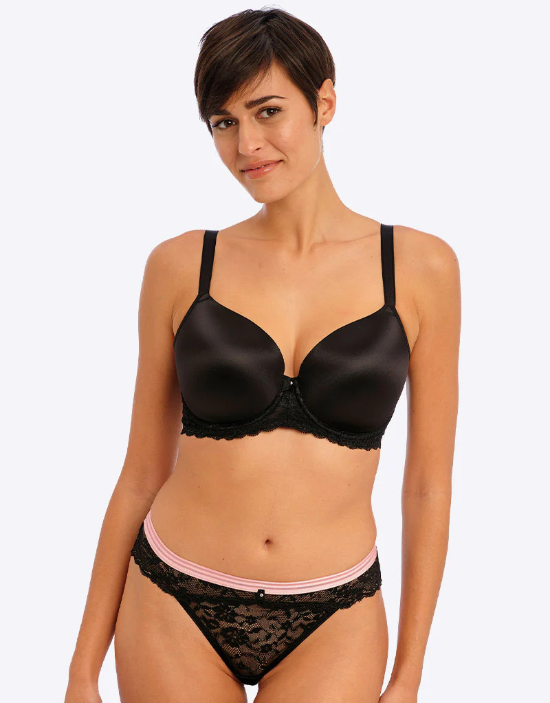 Freya Offbeat Moulded Plunge Bra Black - Image 2