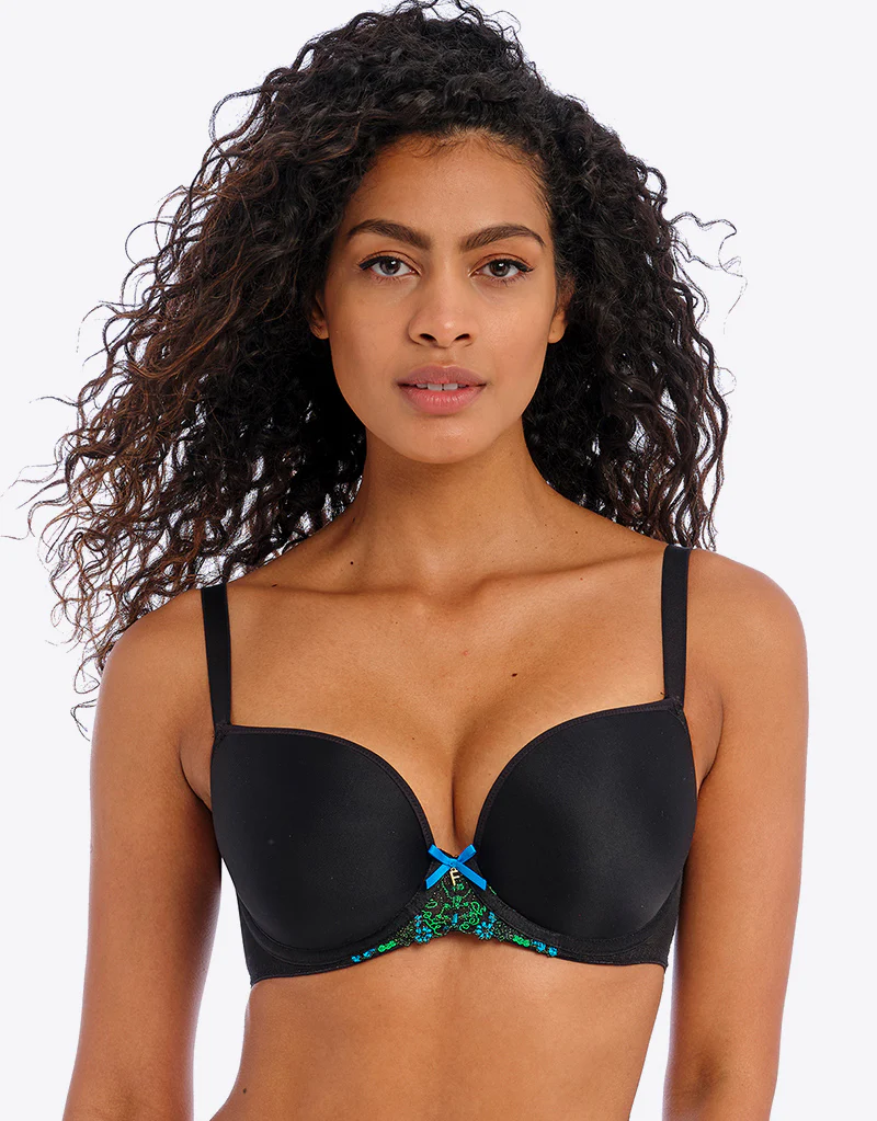 Freya Show-Off Moulded Plunge Bra Black - Image 2