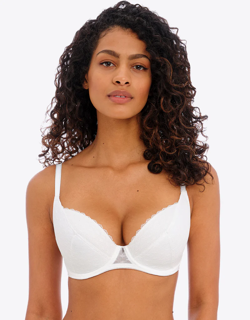 Freya Signature Padded Plunge Bra White - Image 3