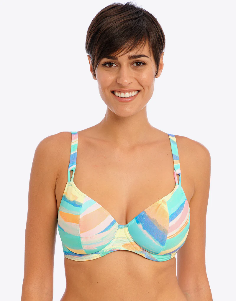Freya Summer Reef Plunge Bikini Top Aqua - Image 3