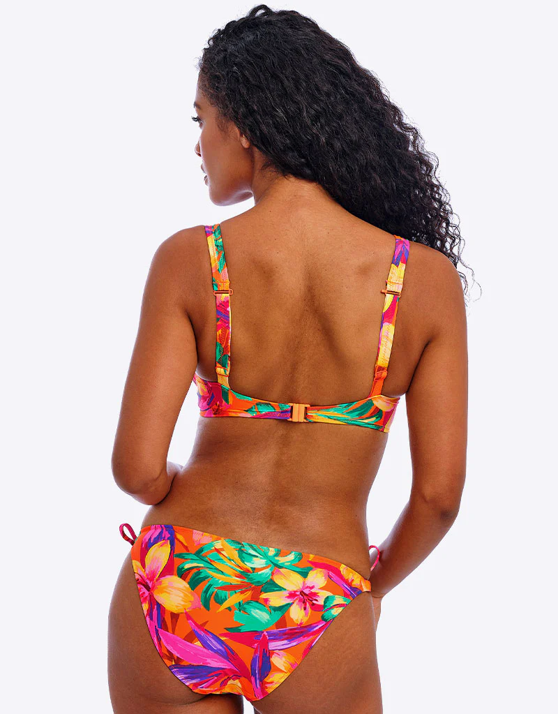Freya Sun Haze High Apex Bikini Top Mandarin Print - Image 6