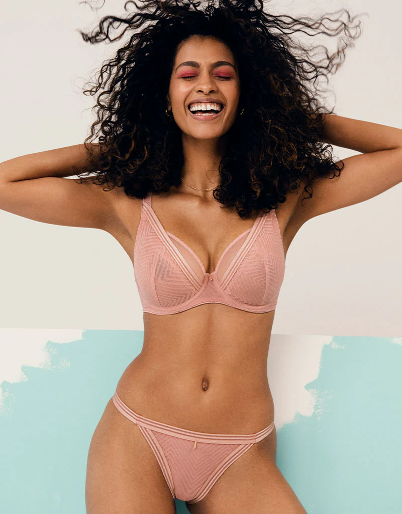 Freya Tailored High Apex Plunge Bra Ash Rose Pink - Image 7