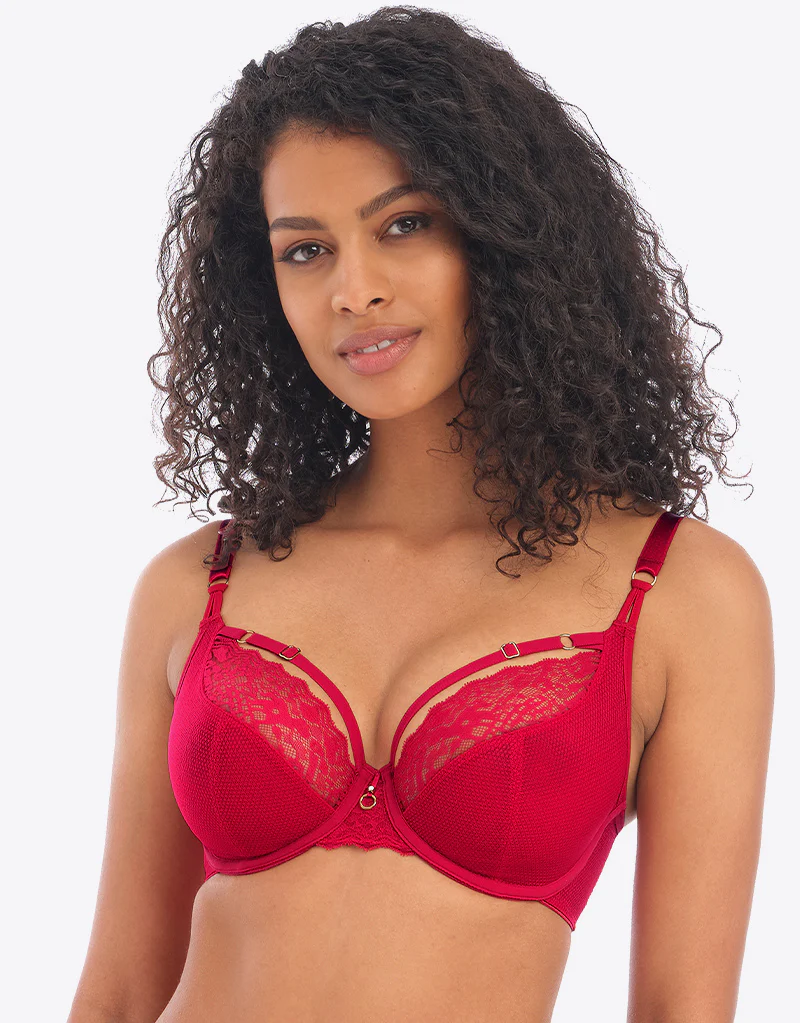 Freya Temptress Plunge Bra Cherry Red - Image 2