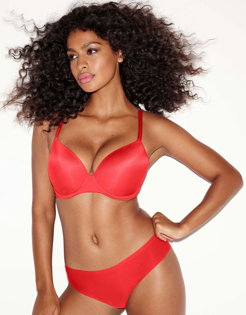 Freya Undetected Moulded T-Shirt Bra Chilli Red - Image 2
