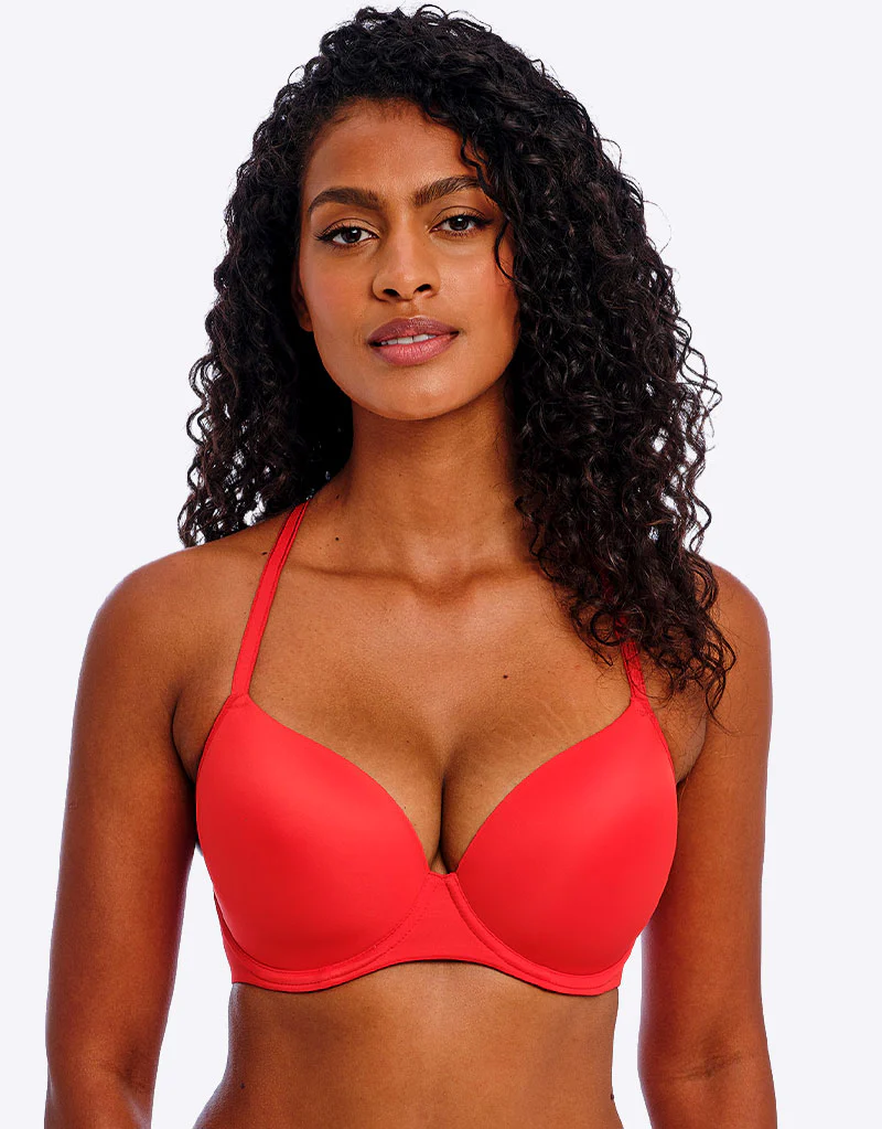 Freya Undetected Moulded T-Shirt Bra Chilli Red - Image 3