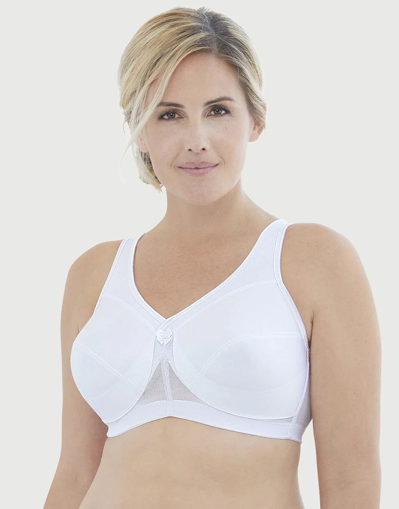 Glamorise Made to Move Wire-Free Support Bra White - Image 4
