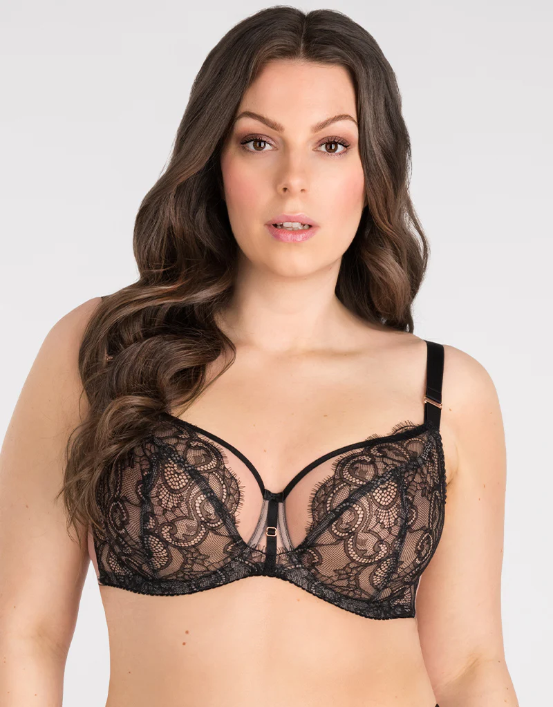 Gorsenia Black To Black Balconette Bra Black - Image 3