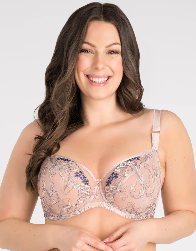 Gorsenia Flower Bomb Balconette Bra Beige - Image 3