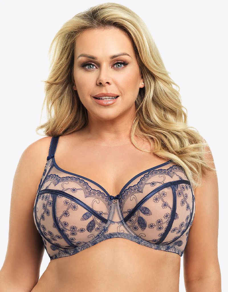 Gorsenia Morisson Balconette Bra Navy Blue - Image 3