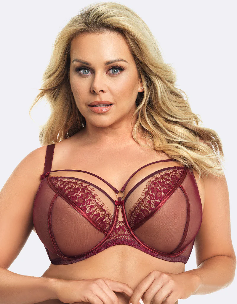 Gorsenia Paradise Balconette Bra Bordeaux - Image 3