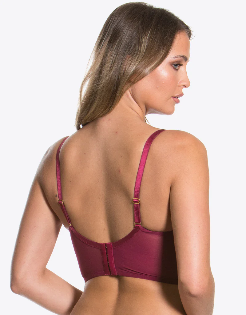 Gossard Encore Padded Longline Bra Bordeaux - Image 5