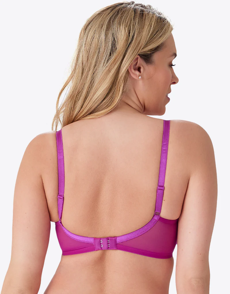 Gossard Glossies Lace Sheer Bra Vivid Fuchsia - Image 6