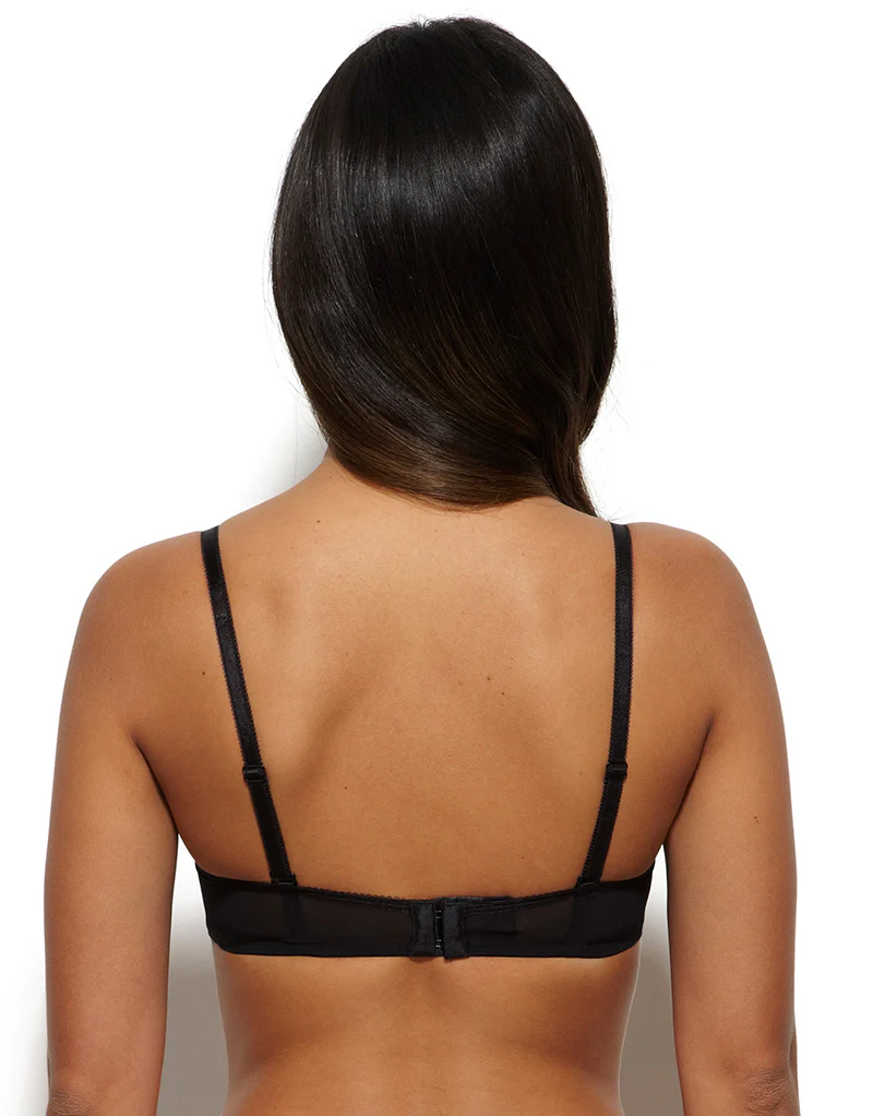 Gossard Glossies Lace Sheer Plunge Bra Black - Image 5