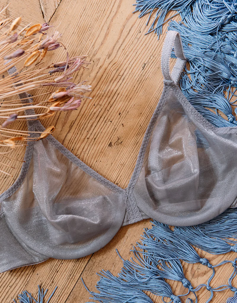 Gossard Glossies Sheer Bra Silver - Image 8
