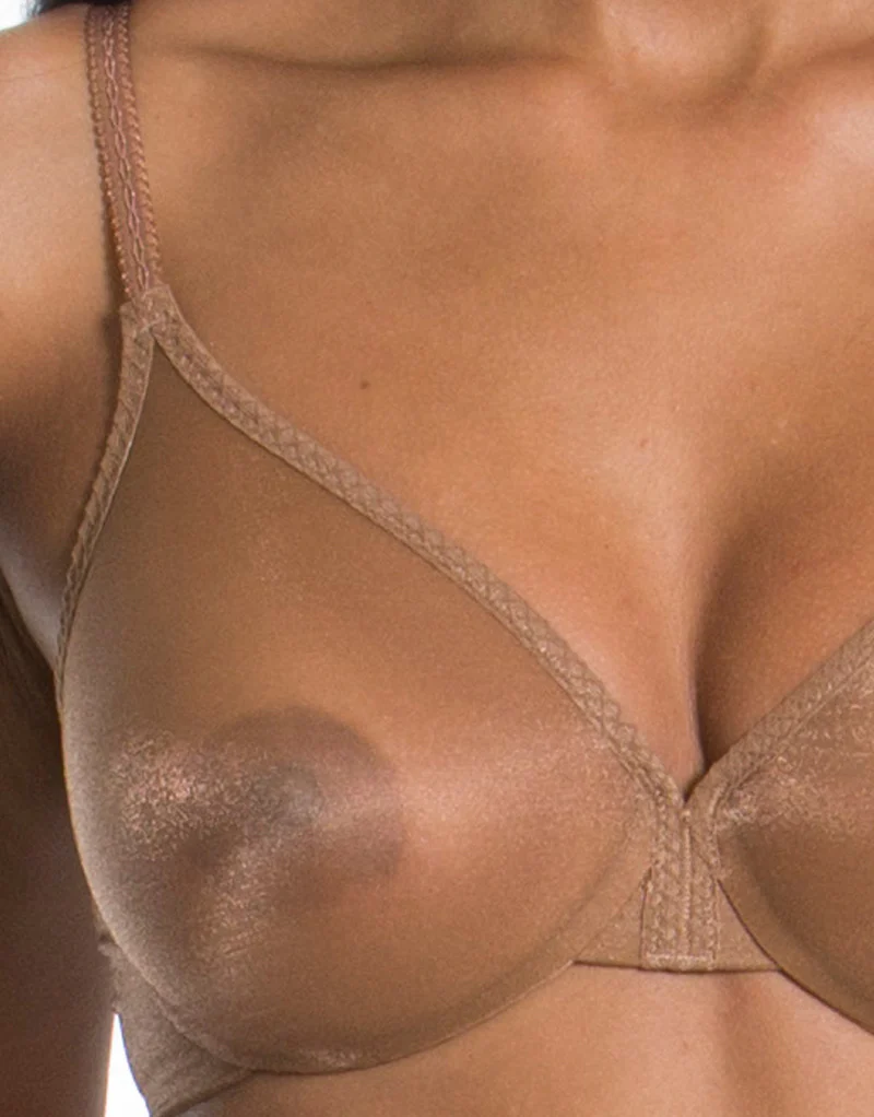 Gossard Glossies Sheer Plunge Bra Bronze - Image 5