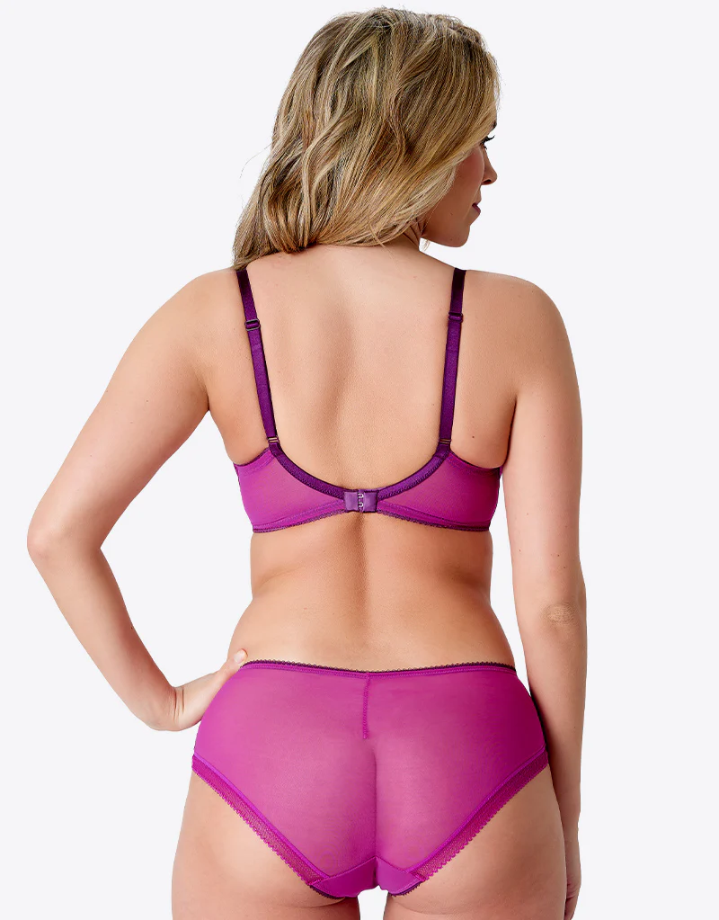 Gossard Swirl Padded Plunge Bra Raspberry - Image 6
