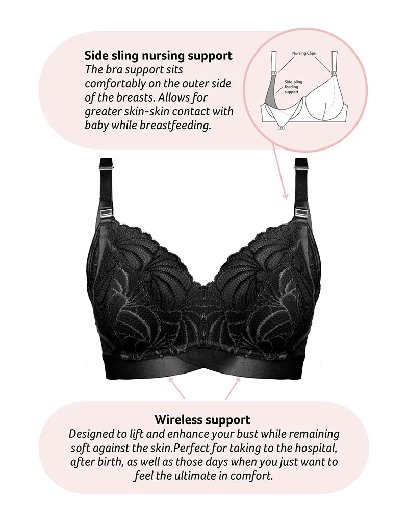 Hot Milk Warrior 2.0 Non Wired Nursing Bra Black - Image 3