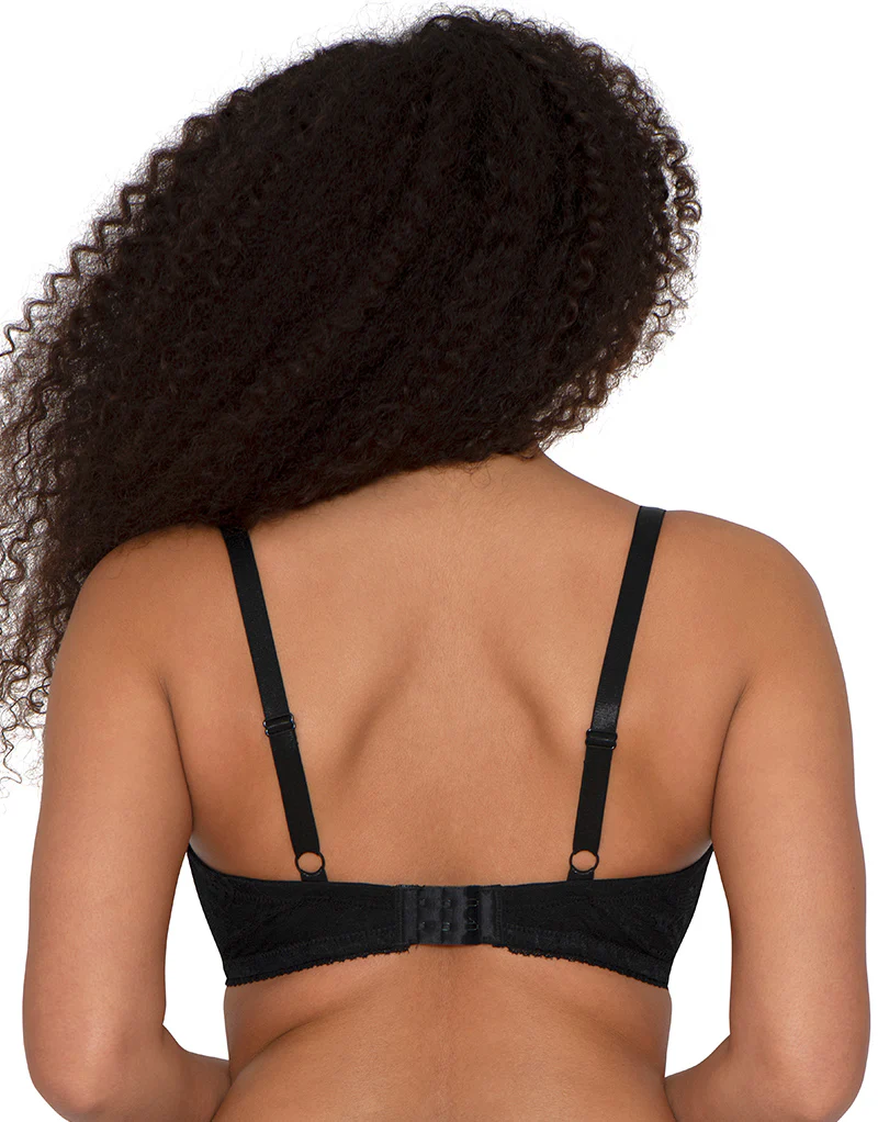 Ivory Rose Lace Balconette Bra Black - Image 4