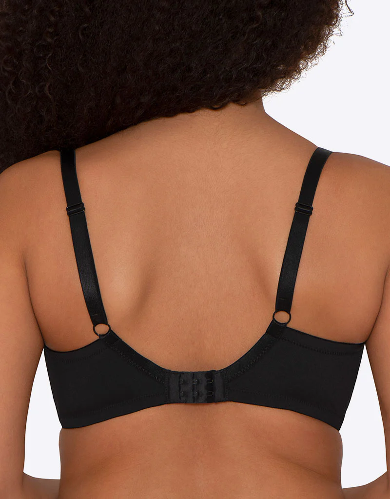 Ivory Rose Moulded Plunge T-Shirt Bra Black - Image 4