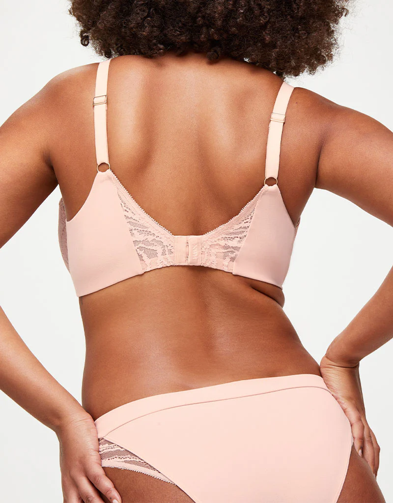 KBX Charlotte Padded Plunge Bra Soft Pink - Image 6