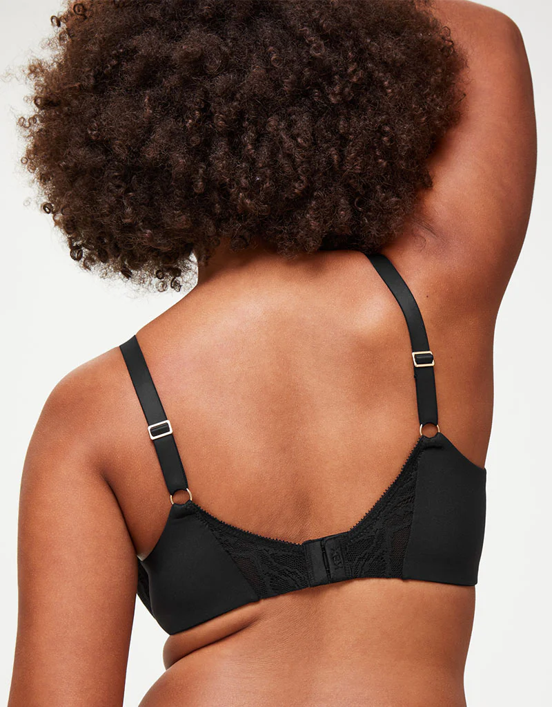 KBX Charlotte Padded Plunge Bra Black - Image 5