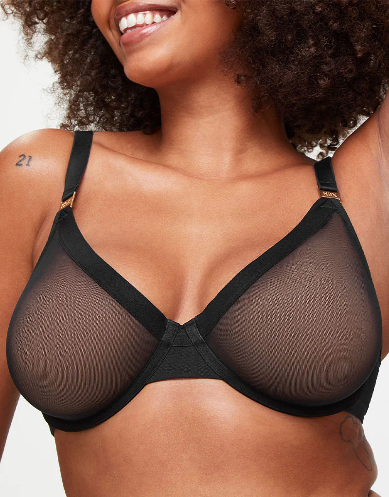 KBX Zadie Non Padded Plunge Bra Black - Image 3