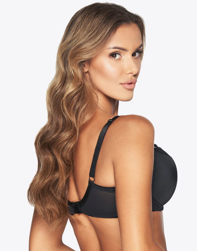 Kinga Isla Padded Balconette Bra Black - Image 4