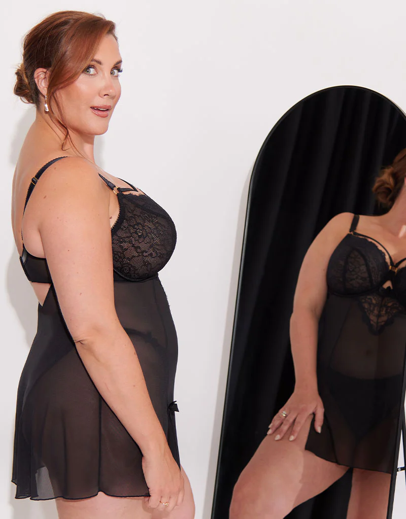 Liaison Venice Balcony Babydoll Black - Image 7