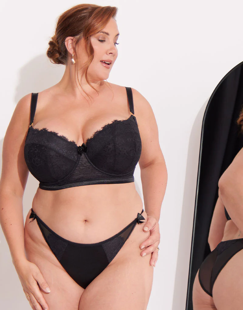 Liaison Vienna Padded Longline Balcony Bra Black - Image 7
