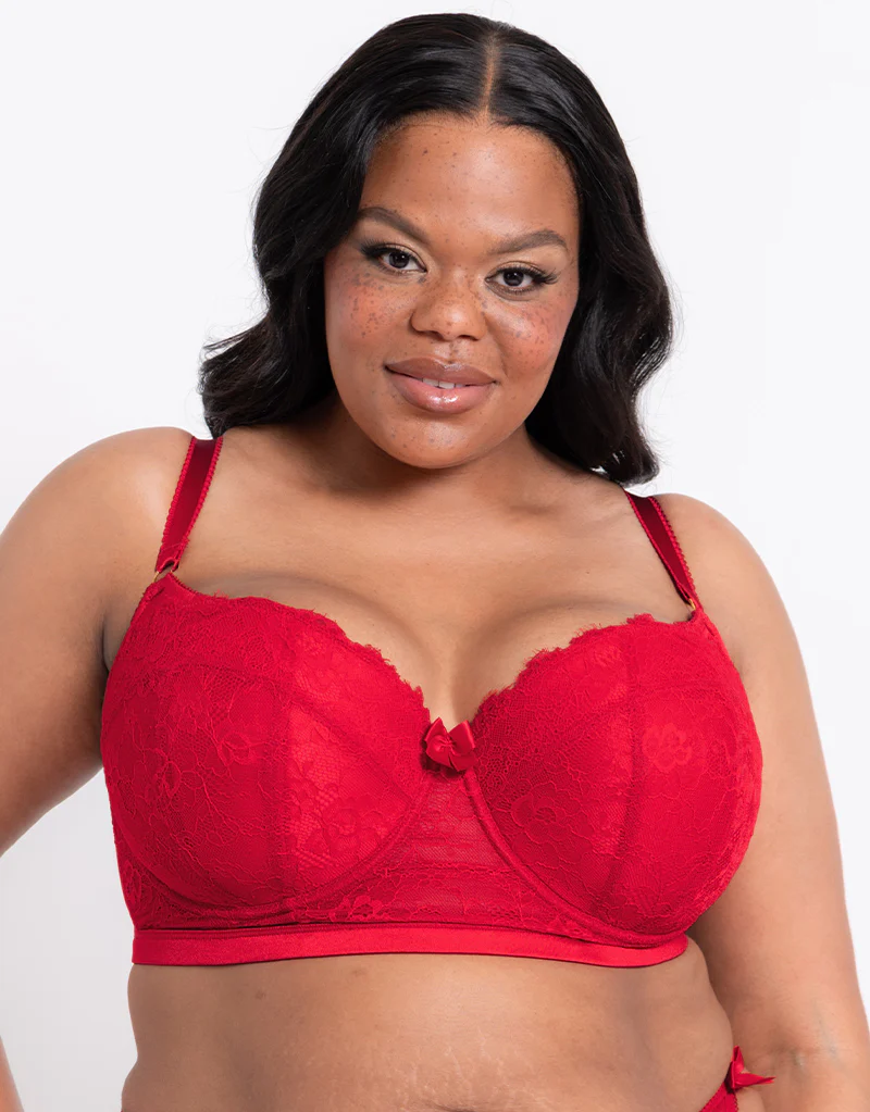 Liaison Vienna Padded Longline Balcony Bra Red - Image 3