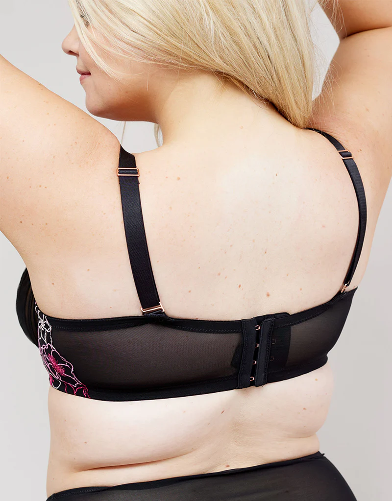 Oola Embroidery Balconette Bra Black - Image 5