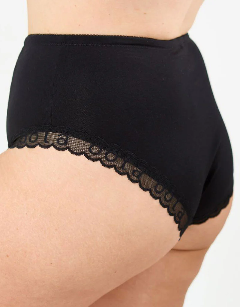 Oola Super Soft Cotton High Waist Control Brief Black - Image 3