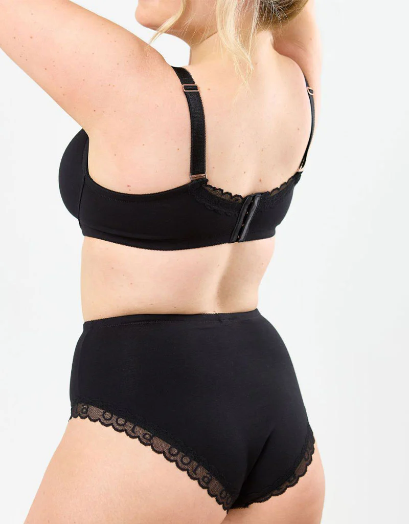 Oola Super Soft Cotton High Waist Control Brief Black - Image 5
