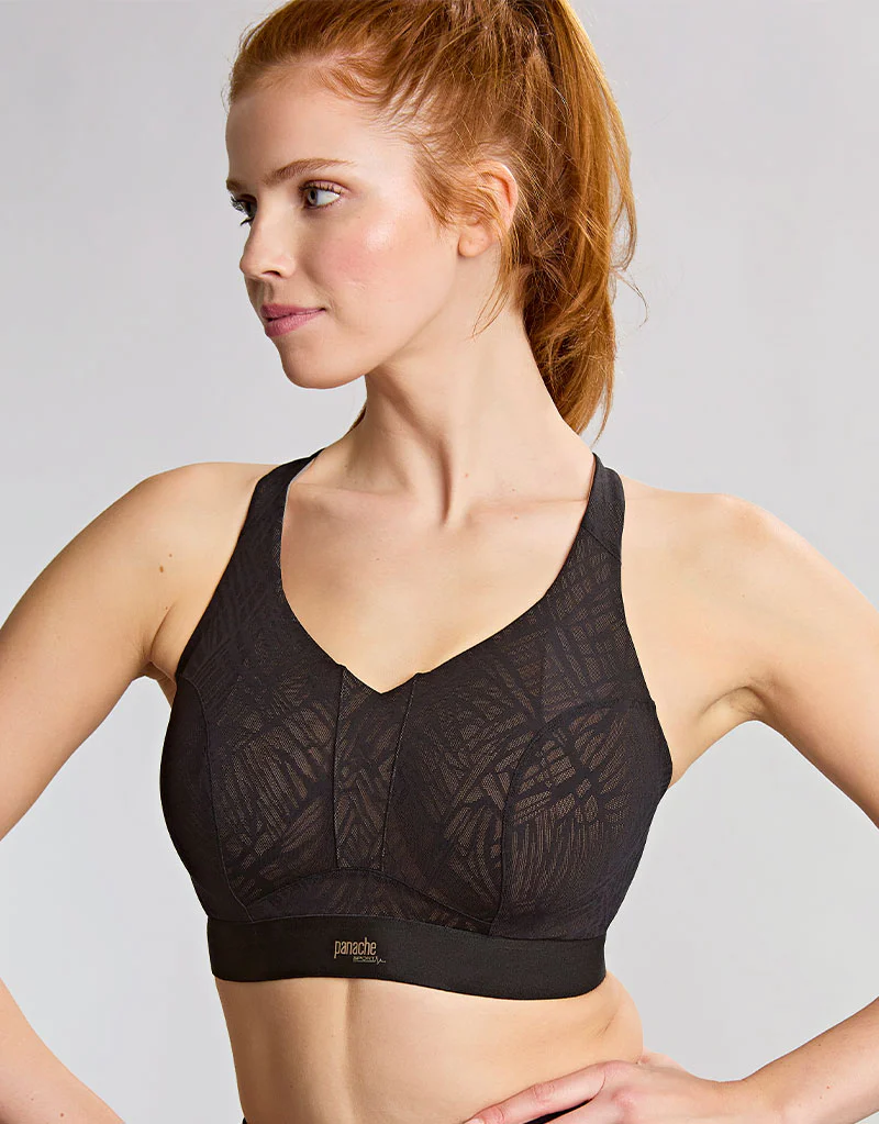 Panache Endurance Non-Padded Sports Bra Black/Latte - Image 3