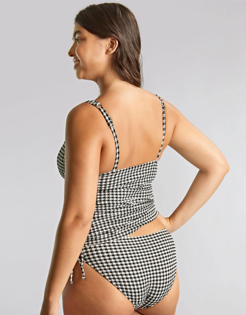 Panache Iris Balcony Tankini Top Black Gingham - Image 6