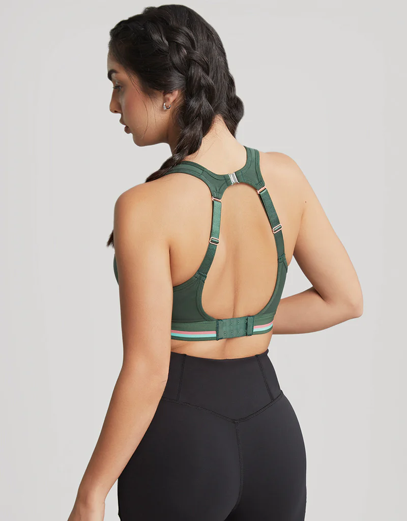 Panache Non Wired Racer Sports Bra Forest Green - Image 5