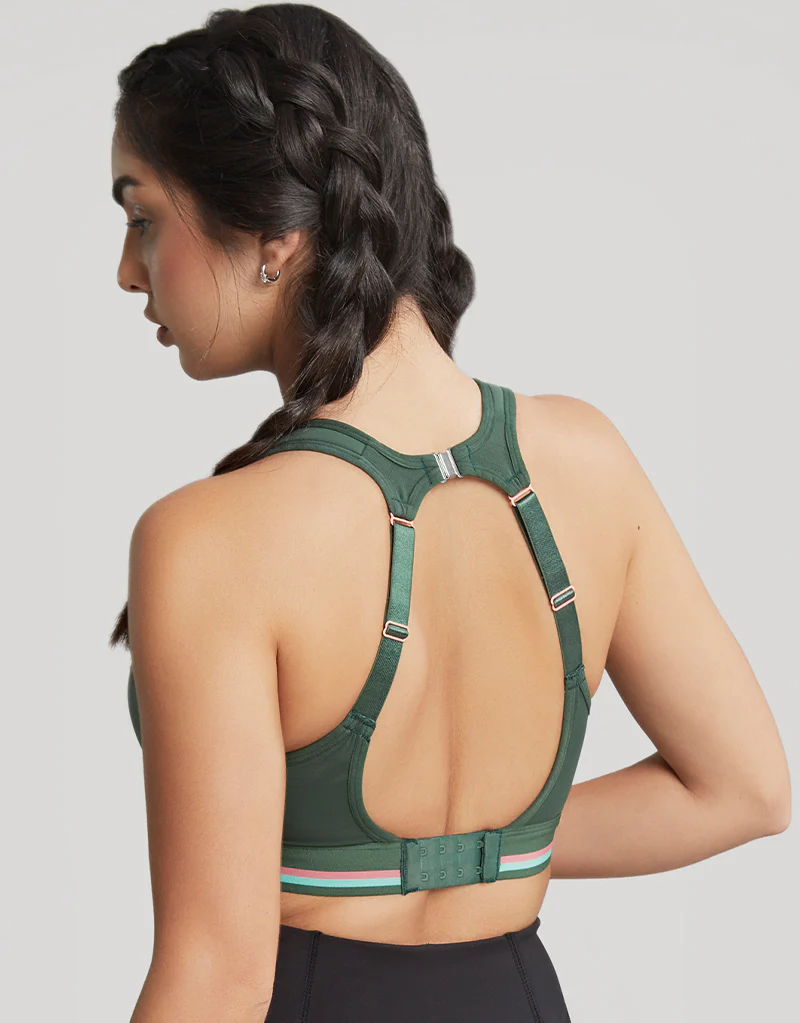 Panache Non Wired Racer Sports Bra Forest Green - Image 6