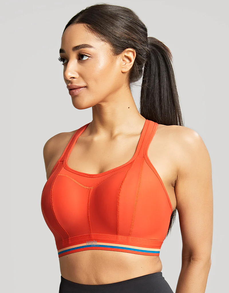 Panache Non Wired Racer Sports Bra Sunrise Orange - Image 3