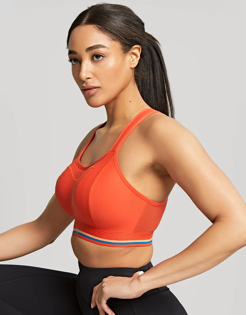 Panache Non Wired Racer Sports Bra Sunrise Orange - Image 7