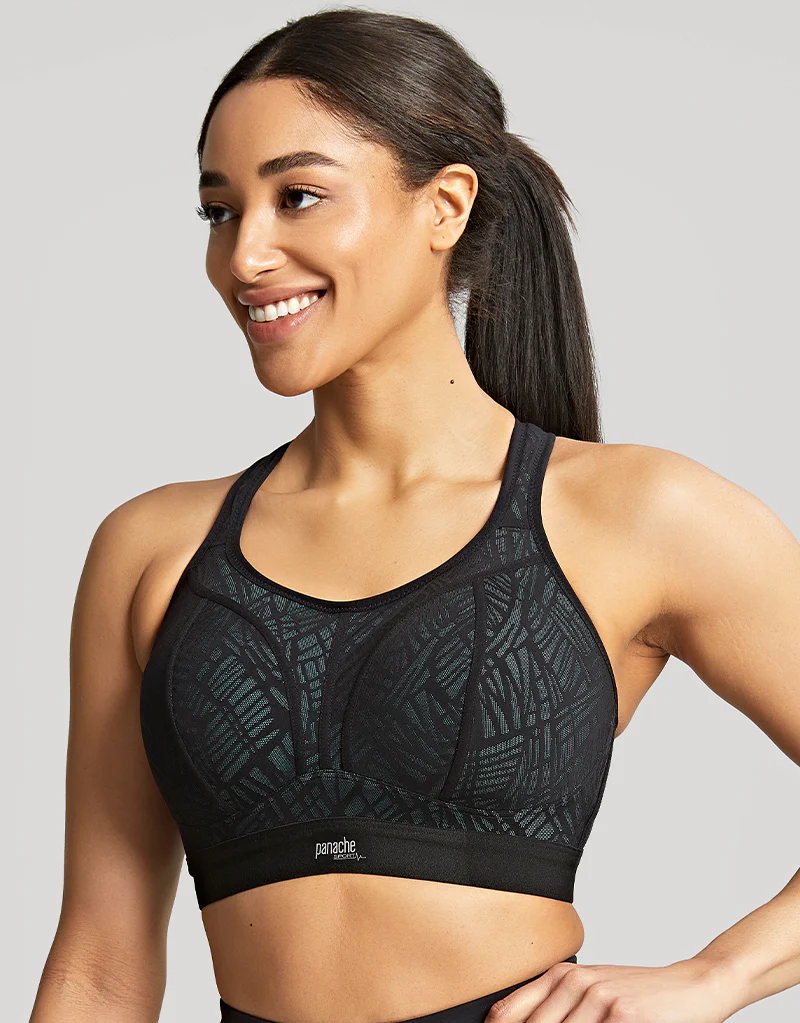 Panache Non Wired Sports Bra Black/Ice Blue - Image 3