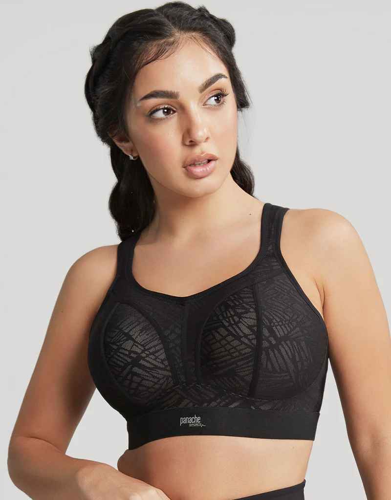 Panache Non Wired Sports Bra Black/Latte - Image 3