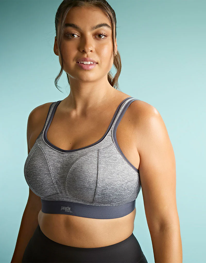 Panache Boundless Non Wired Sports Bra Charcoal Marl - Image 7