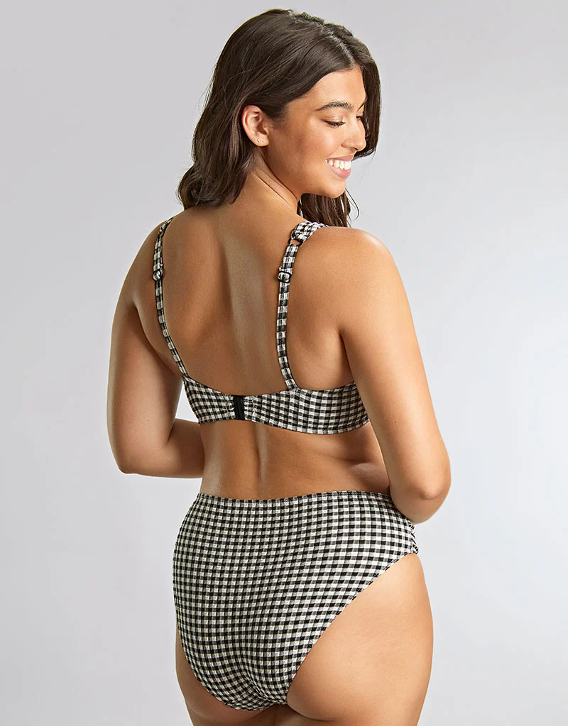 Panache Olivia Full Cup Bikini Top Black Gingham - Image 6