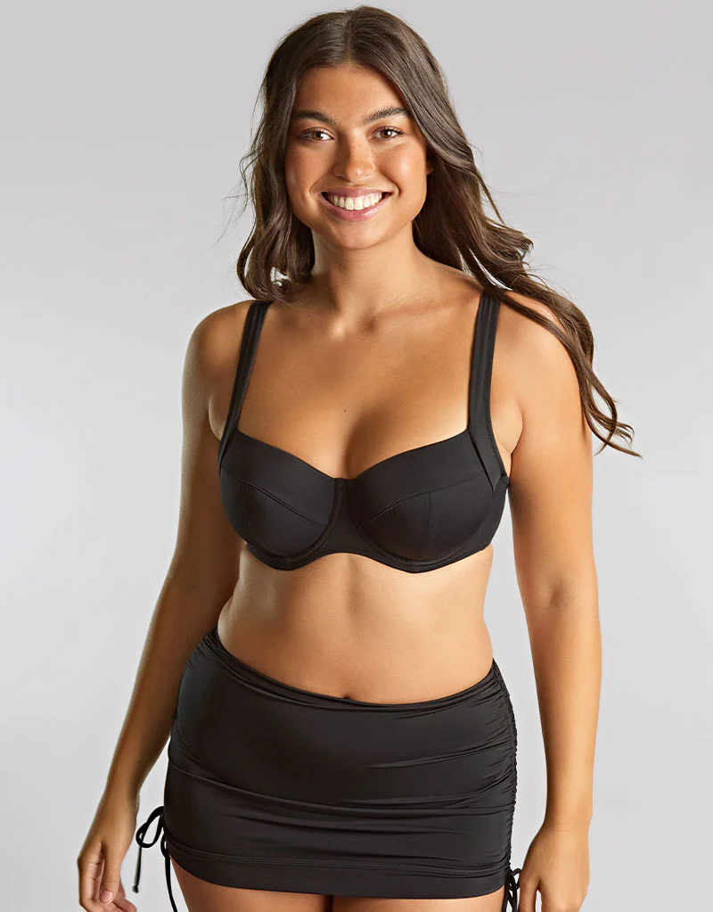 Panache Signature Skirted Bikini Brief Black - Image 3
